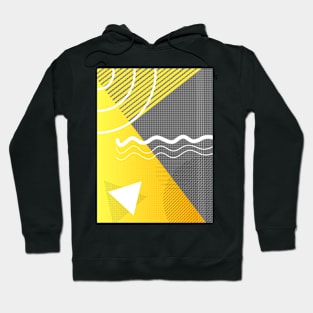 Yellow and grey abstract Hoodie